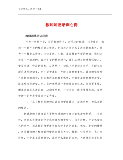 2024年教师师德培训心得优选例文13篇文档选编.docx