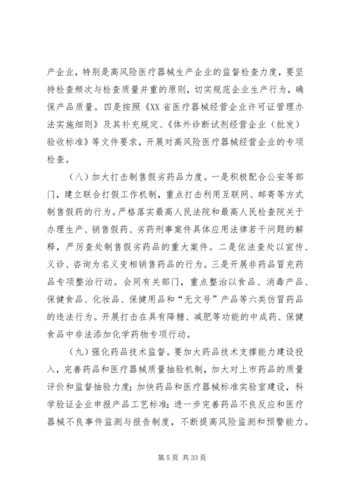 药品安全专项整治工作实施方案的意见.docx