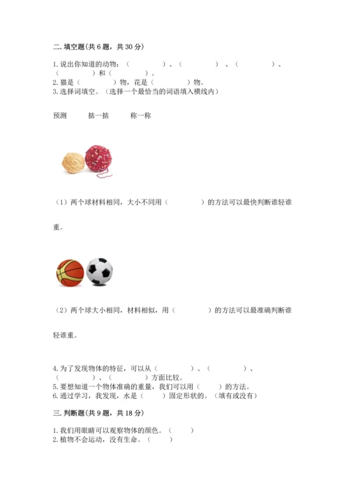 教科版一年级下册科学期末测试卷含完整答案（易错题）.docx