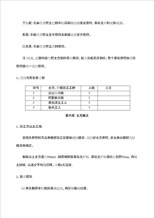 化粪池土方开挖专项施工方案