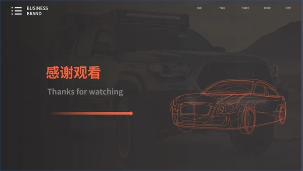 黑色商务风汽车商业策划PPT模板