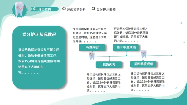 绿色简约国际爱牙日保护牙齿通用PPT模板