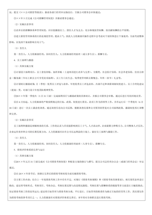 人力资源部2018年度工作计划报告(干货).docx