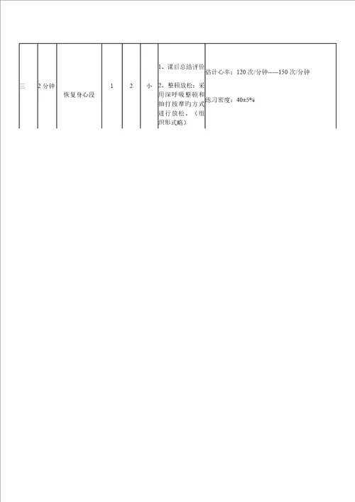 篮球传切配合及体能练习教学设计