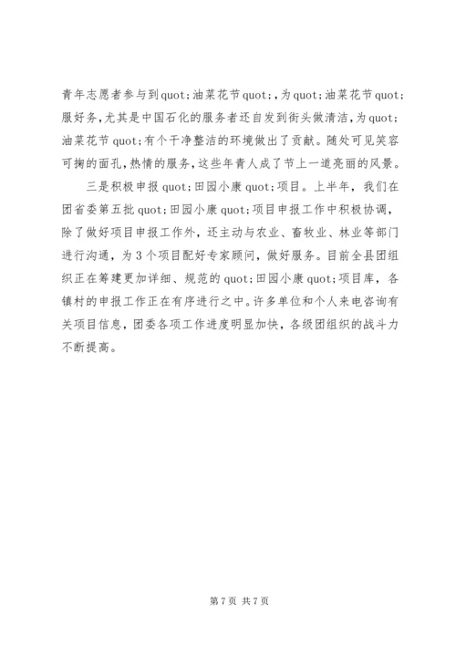 乡镇某年团委工作总结.docx