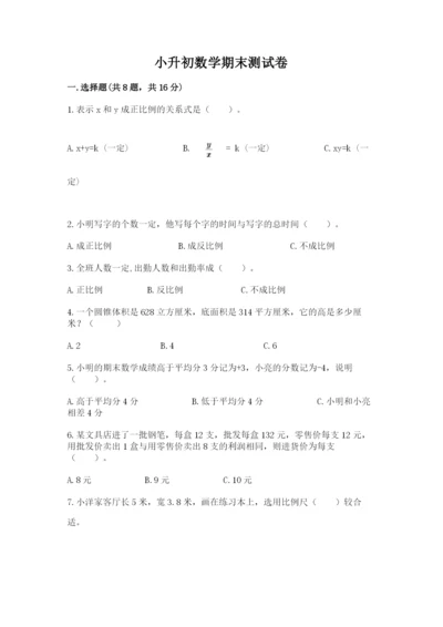 小升初数学期末测试卷各版本.docx