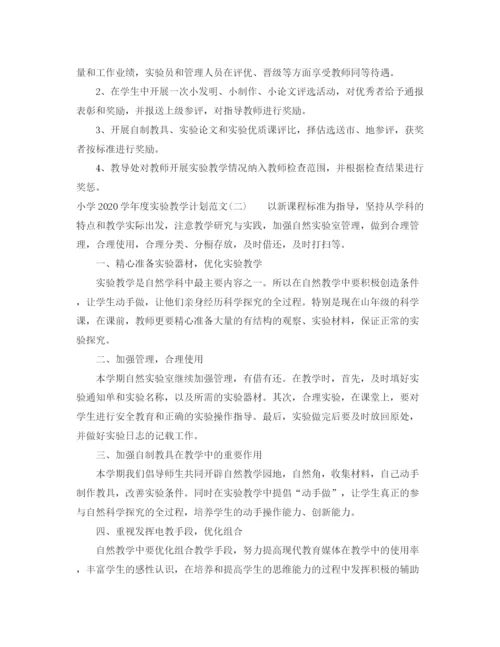 精编之小学学年度实验教学计划范文.docx