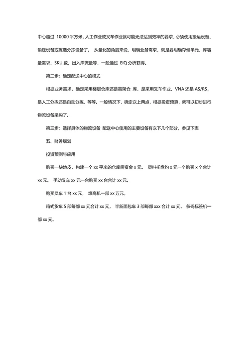 超详细物流公司策划方案