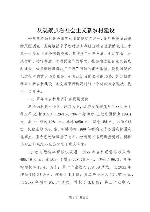 从观察点看社会主义新农村建设.docx