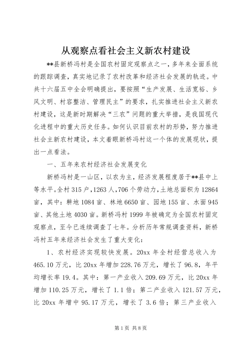 从观察点看社会主义新农村建设.docx