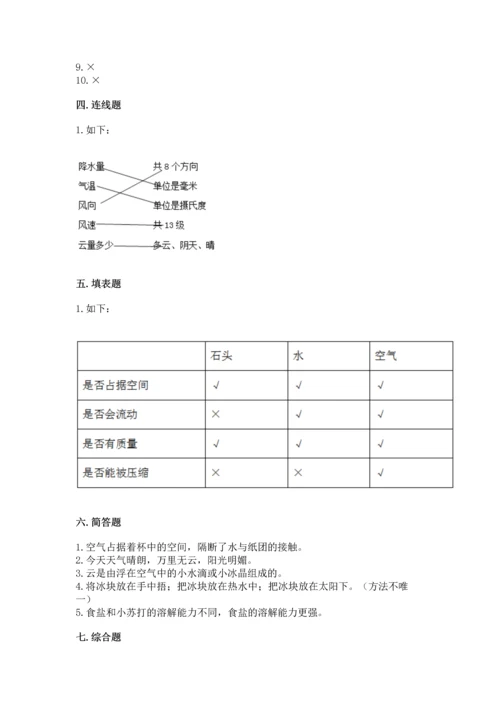 教科版三年级上册科学《期末测试卷》精品【夺冠系列】.docx