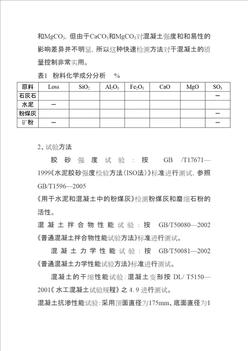 磨细石粉在混凝土中的应用修订稿