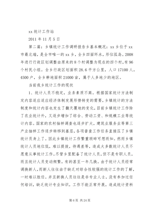 乡镇统计工作调研报告一.docx