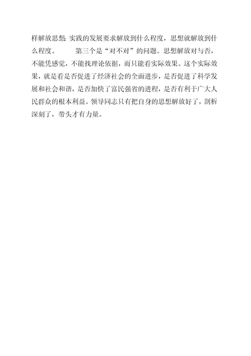 领导带头深刻剖析的心得体会
