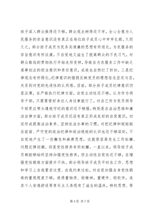 村党支部领导班子三严三实对照检查材料范文.docx