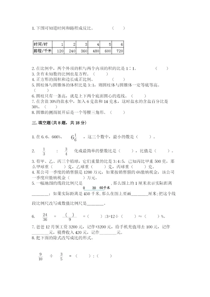 小升初数学期末测试卷附参考答案（培优a卷）.docx