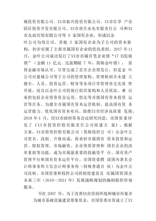 【国资国企】市属国资国企三年发展战略规划.docx