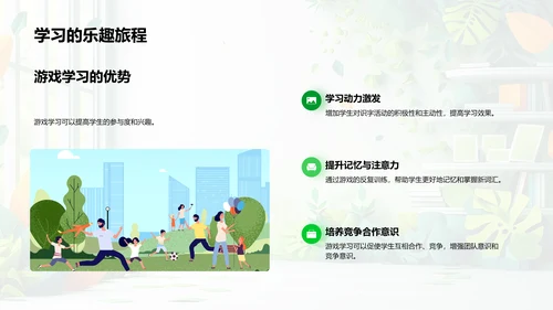 识字游戏教学策略PPT模板