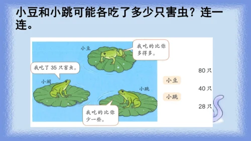 人教版一年级下册数学《比较大小》（课件）(共14张PPT)