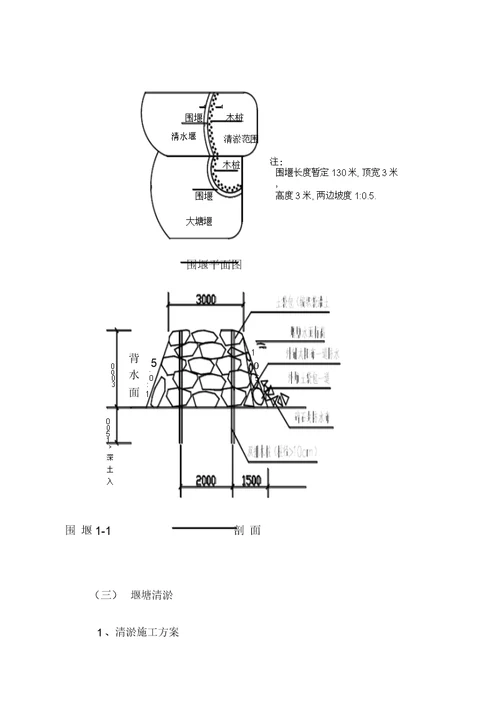 土石方围堰清淤施工方案