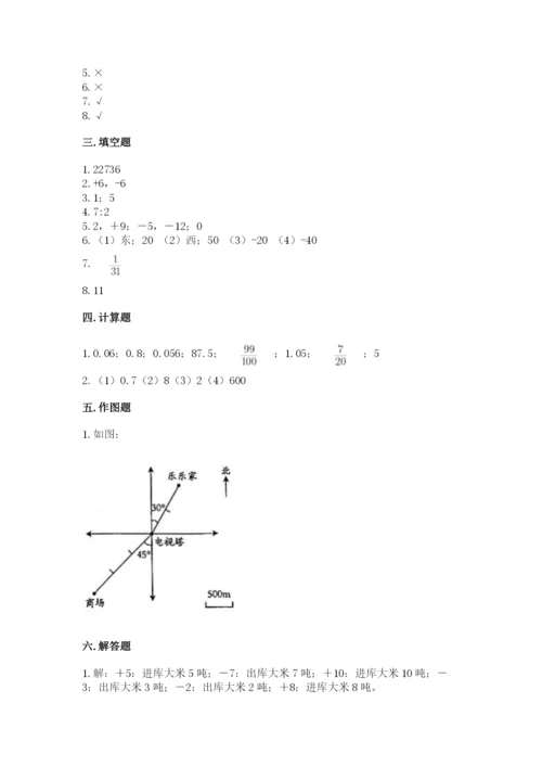 六年级下册数学期末测试卷带答案（达标题）.docx