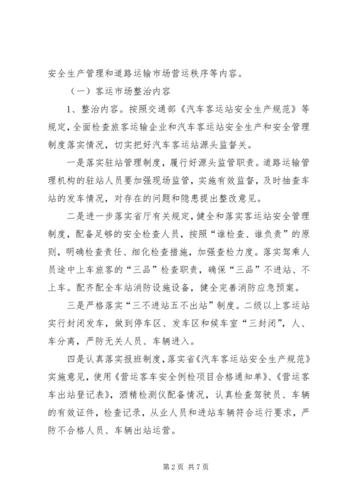 运输市场专项整顿指导方案.docx