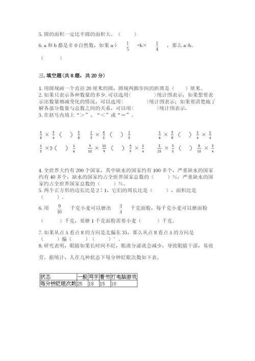 小学数学六年级上册期末测试卷附参考答案（培优）.docx