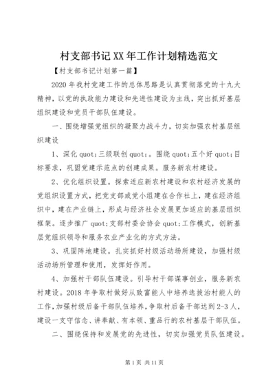 村支部书记XX年工作计划精选范文.docx