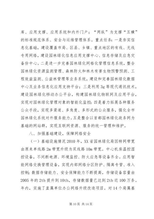 园林绿化局年度信息化工作汇报 (6).docx