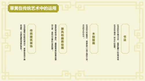 黄色复古国风中国传统配色草黄介绍PPT