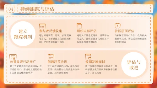 橙色插画风感恩节活动总结PPT模板