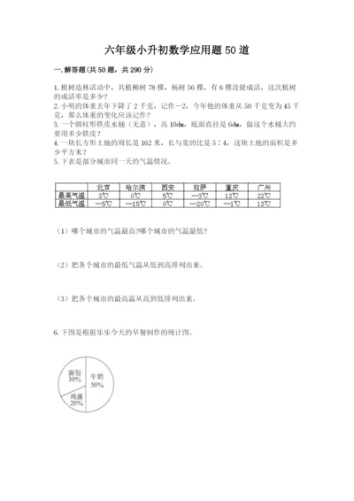 六年级小升初数学应用题50道【学生专用】.docx
