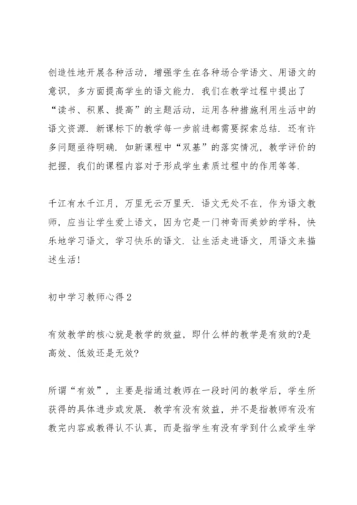 初中学习教师心得.docx