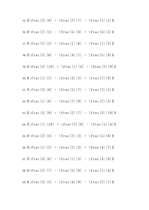 分式的加减混合运算计算题