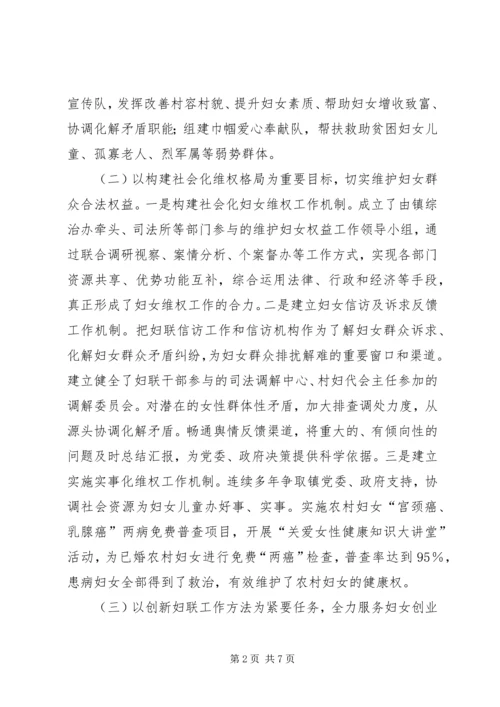 全区妇联组织参与社会管理创新工作情况调研报告.docx