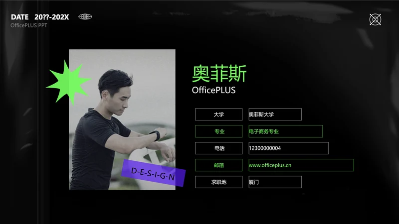 简约风并列关系5项PPT图文页
