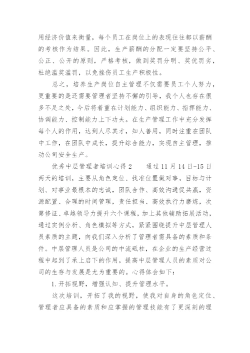 优秀中层管理者培训心得.docx