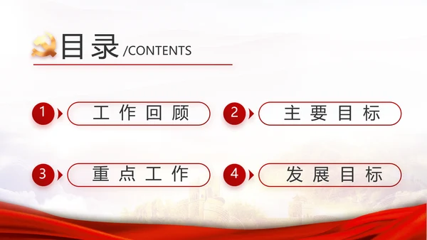 红色大气基层党支部年终工作述职PPT