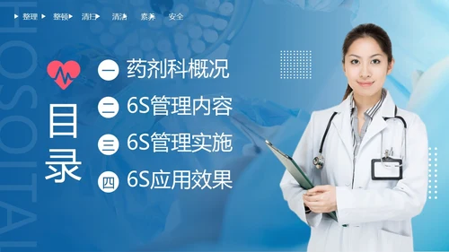 医院6S管理成果汇报模板医院6SPPT模板6S管理培训