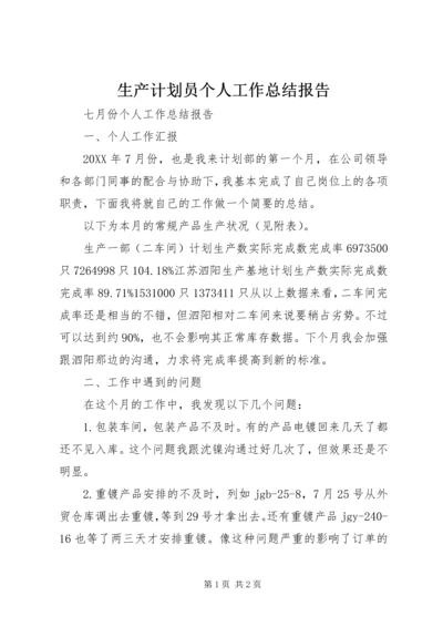 生产计划员个人工作总结报告.docx