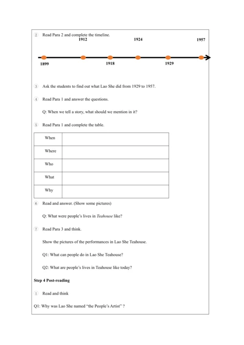 Unit 2 Reading and vocabulary-教学设计