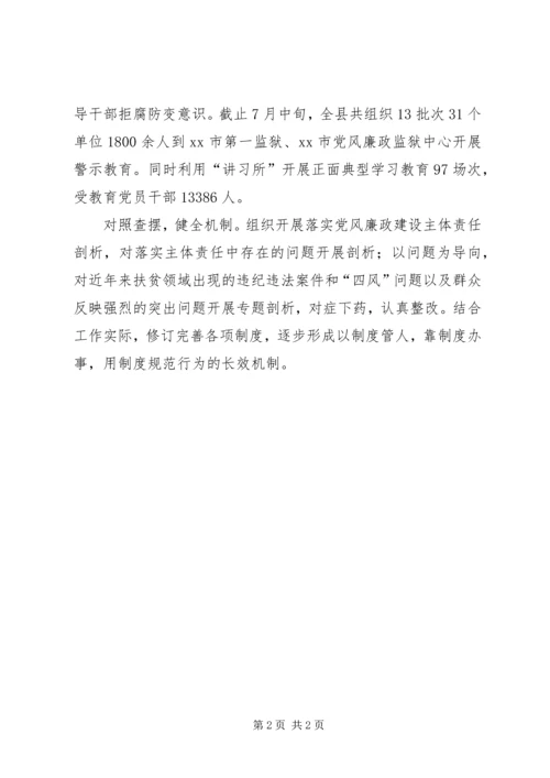 全县推进“讲严立”专题警示教育情况汇报.docx