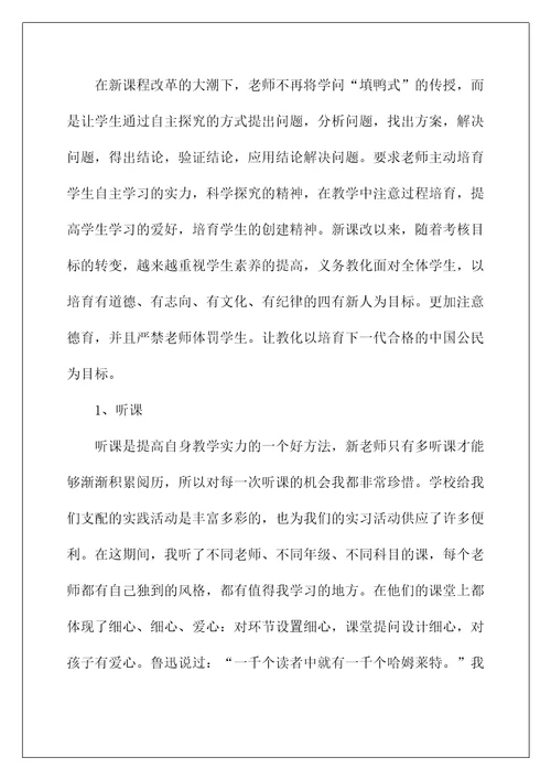 新教师见习总结最新5篇