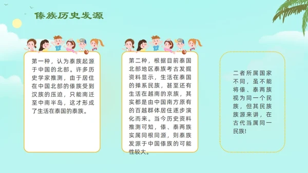 认识少数民族傣族通用PPT模板