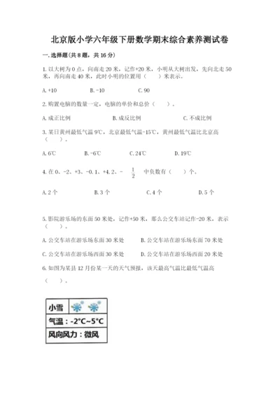 北京版小学六年级下册数学期末综合素养测试卷（网校专用）.docx