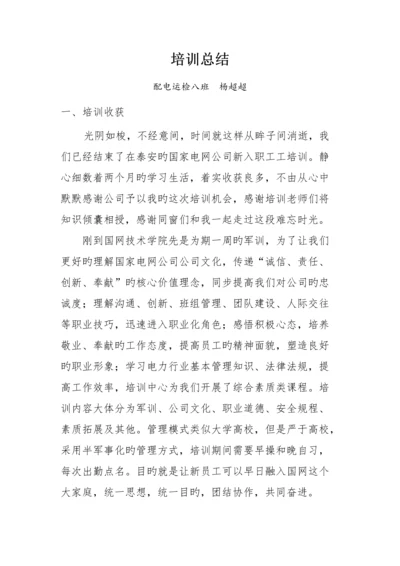 国网培训总结.docx