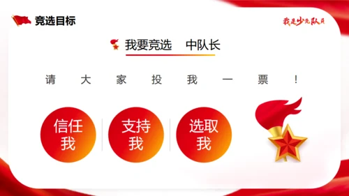 我是少先队员竞选大队长通用PPT模板