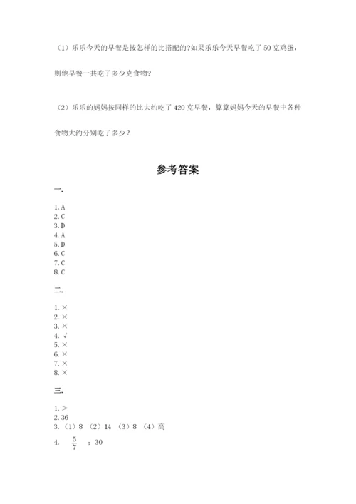 苏教版数学六年级下册试题期末模拟检测卷及完整答案（精选题）.docx