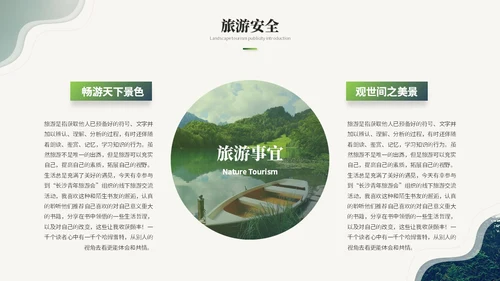 绿色简约商务风旅游介绍旅游宣传旅游画册ppt模板