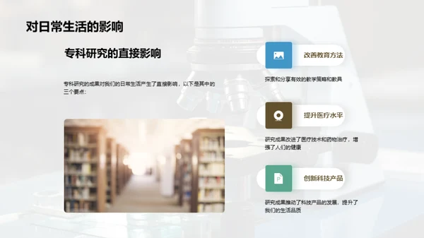 探索专科研究之路